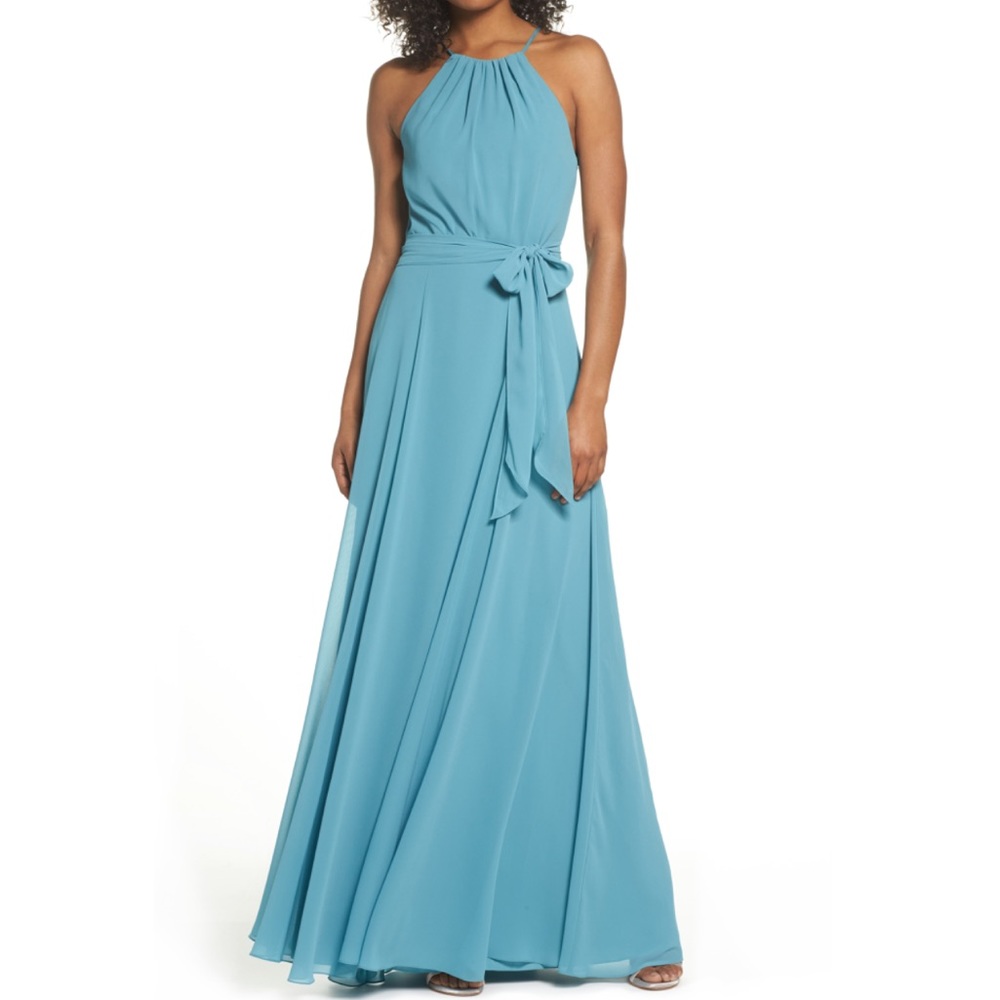 AMSALE Kyra Chiffon Bridesmaid Dress 8 (fits 6)